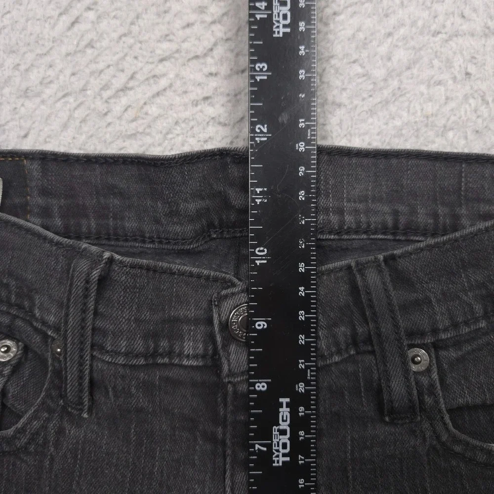 Levi's 514 Straight Jeans Men 32x30 Black Stretch Denim Low Rise Red Tab